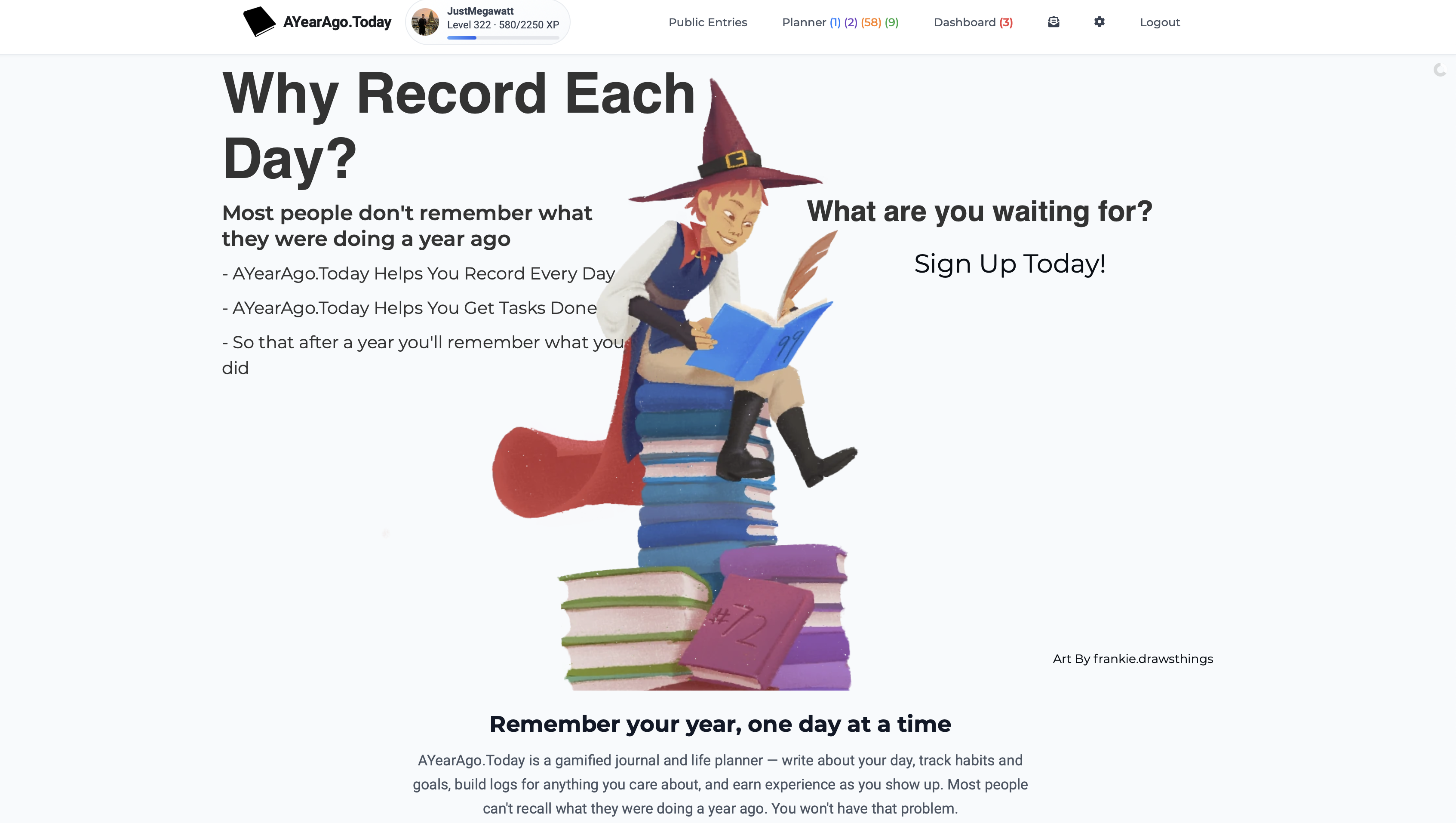 Why record each day section
